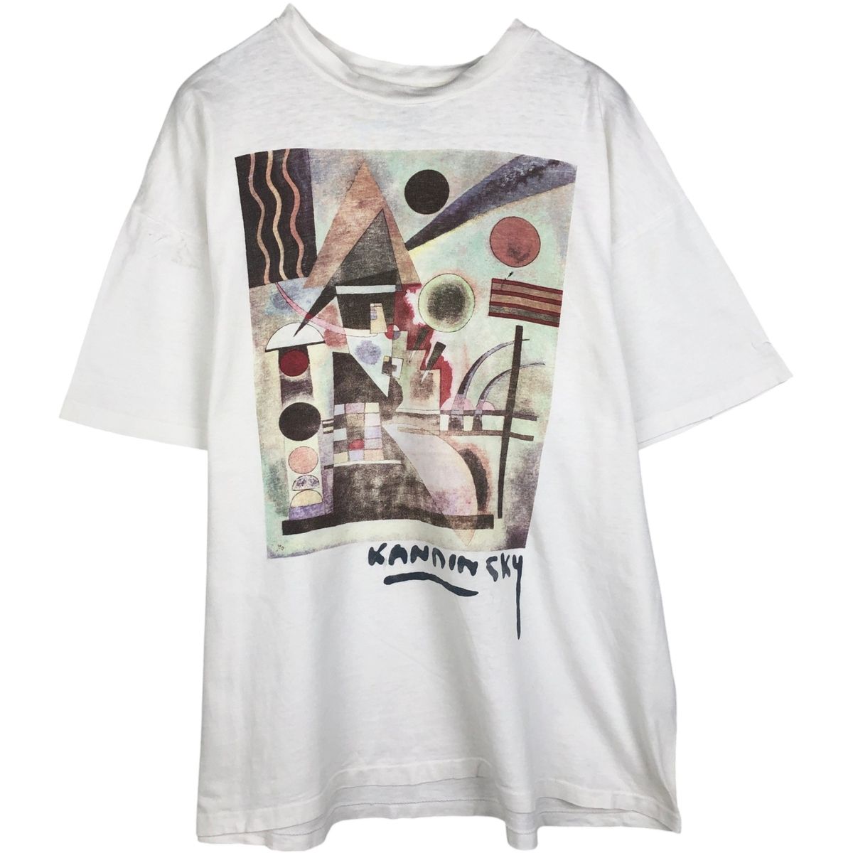 古着 80年代 ヘインズ Hanes BEEFY-T 青タグ アートTシャツ USA製 メンズL相当 ヴィンテージ/eaa638833