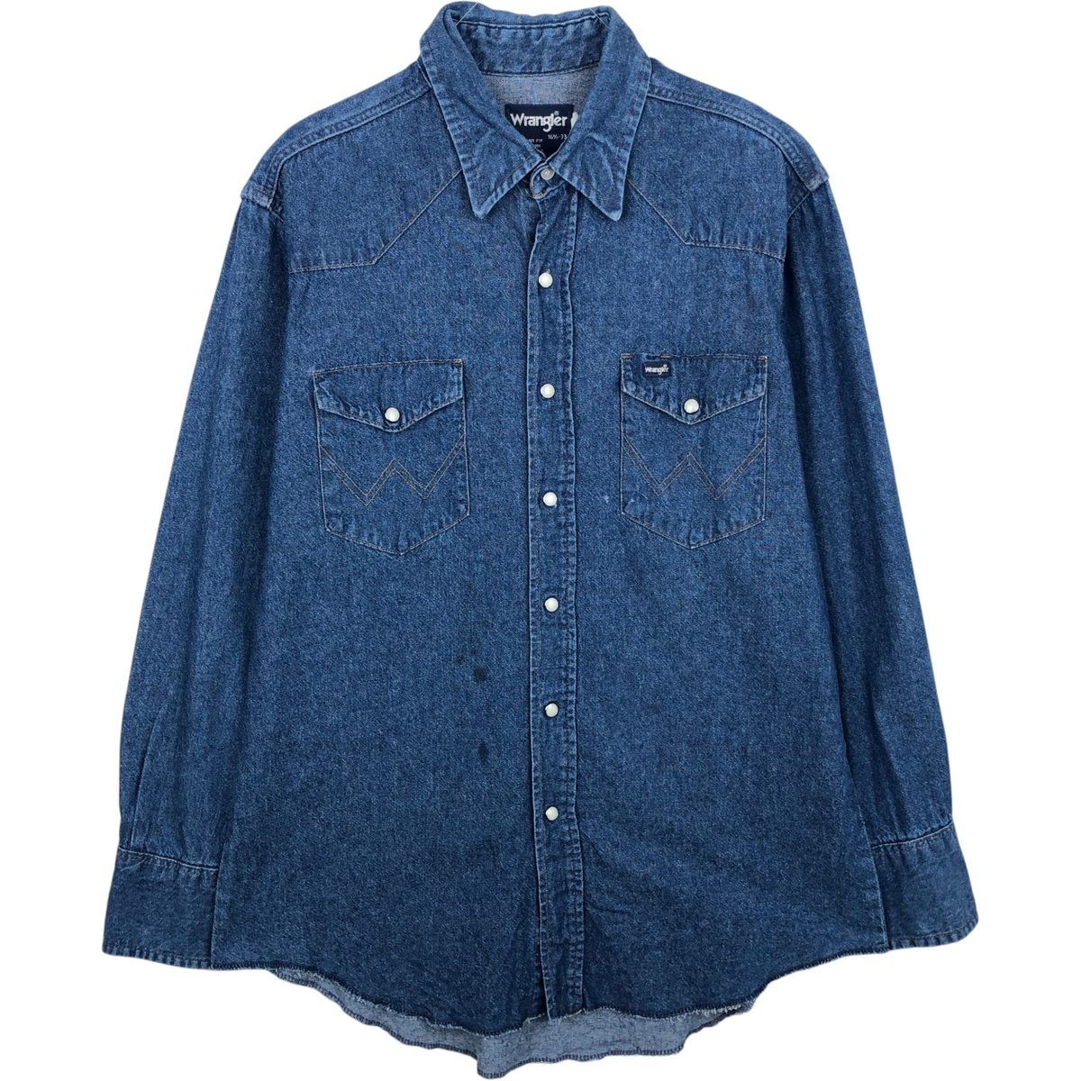 古着 90年代~ ラングラー Wrangler 長袖 デニムウエスタンシャツ メンズL相当 ヴィンテージ/eaa639981