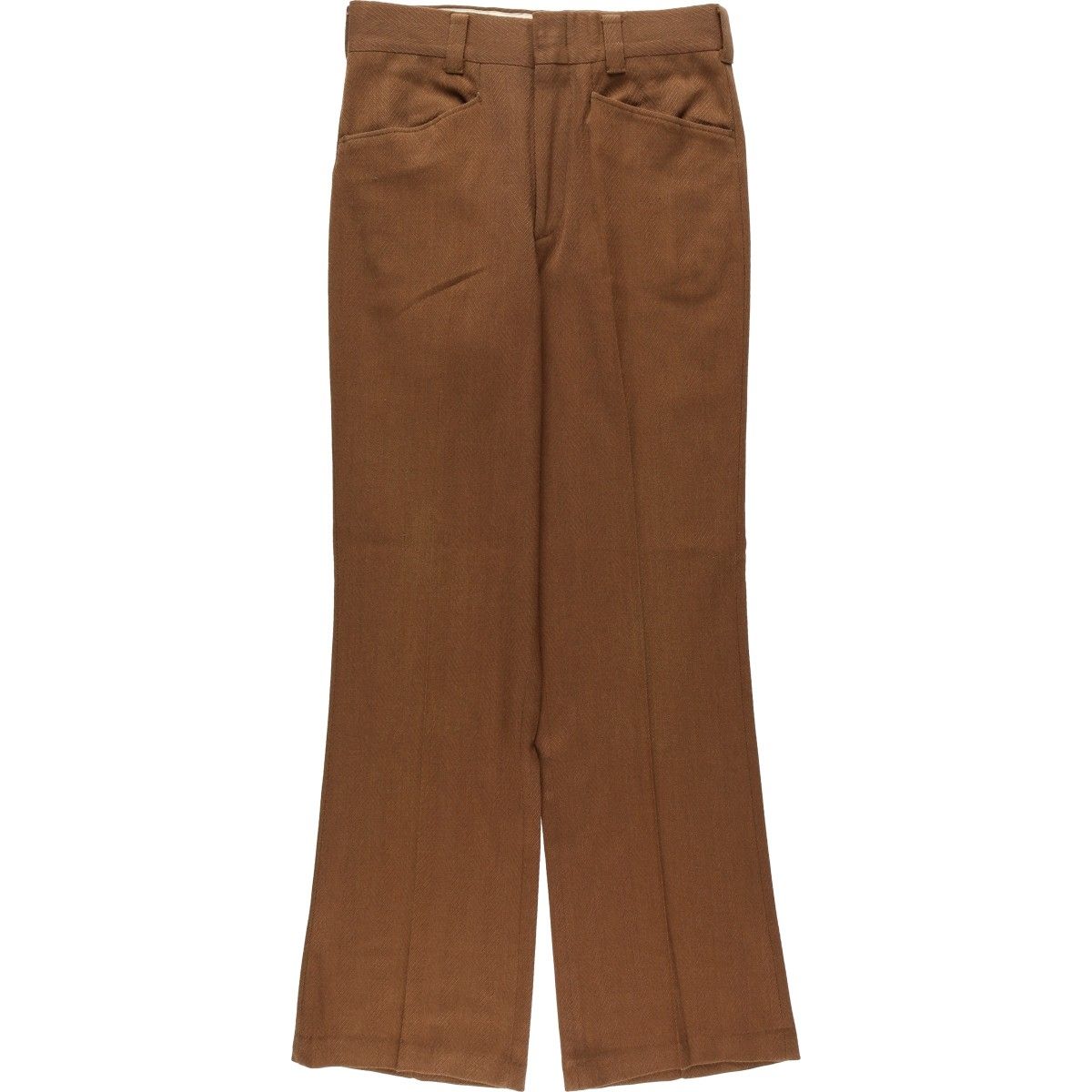 古着 70年代 シアーズ Sears KINGS ROAD キングスロード ヘリンボーン スラックスパンツ フレアパンツ レディースL(w29)相当/eaa640159