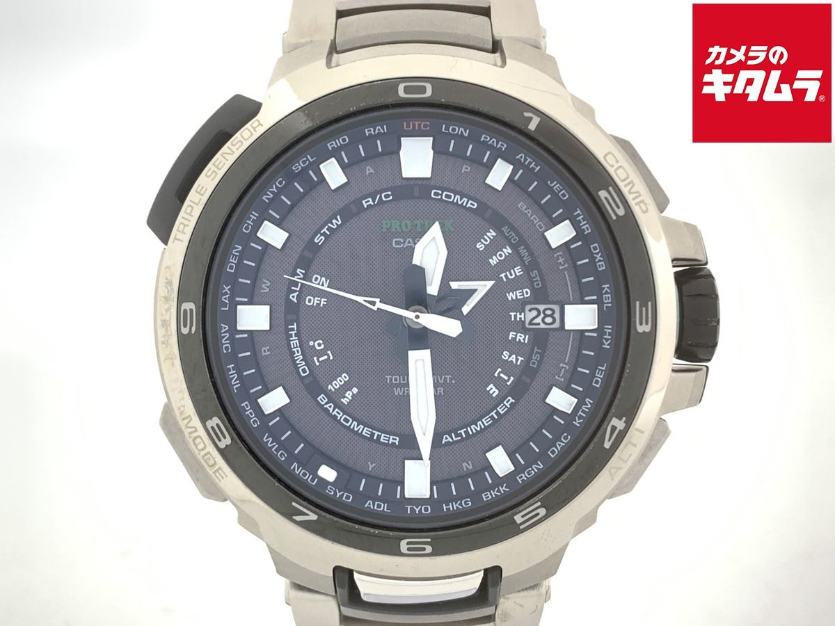 【中古】 【良品】 カシオ プロトレック マナスル ブラック PRX-7000T-7JF チタン 40,430円