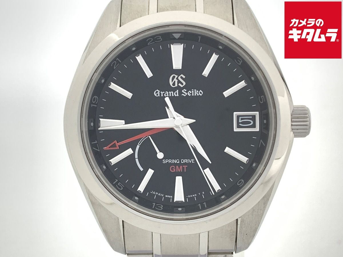 【中古】 【良品】 グランドセイコー スプリングドライブ GMT ブラック SBGE211/9R66-0AC0 ステンレススティール