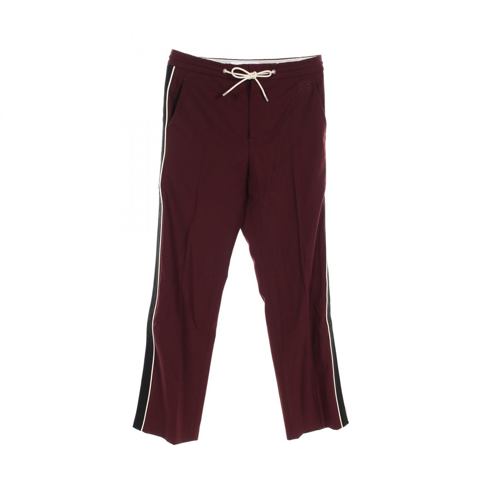ロエベ LOEWE パンツ ドローストリング ウール パンツ メンズ Used A