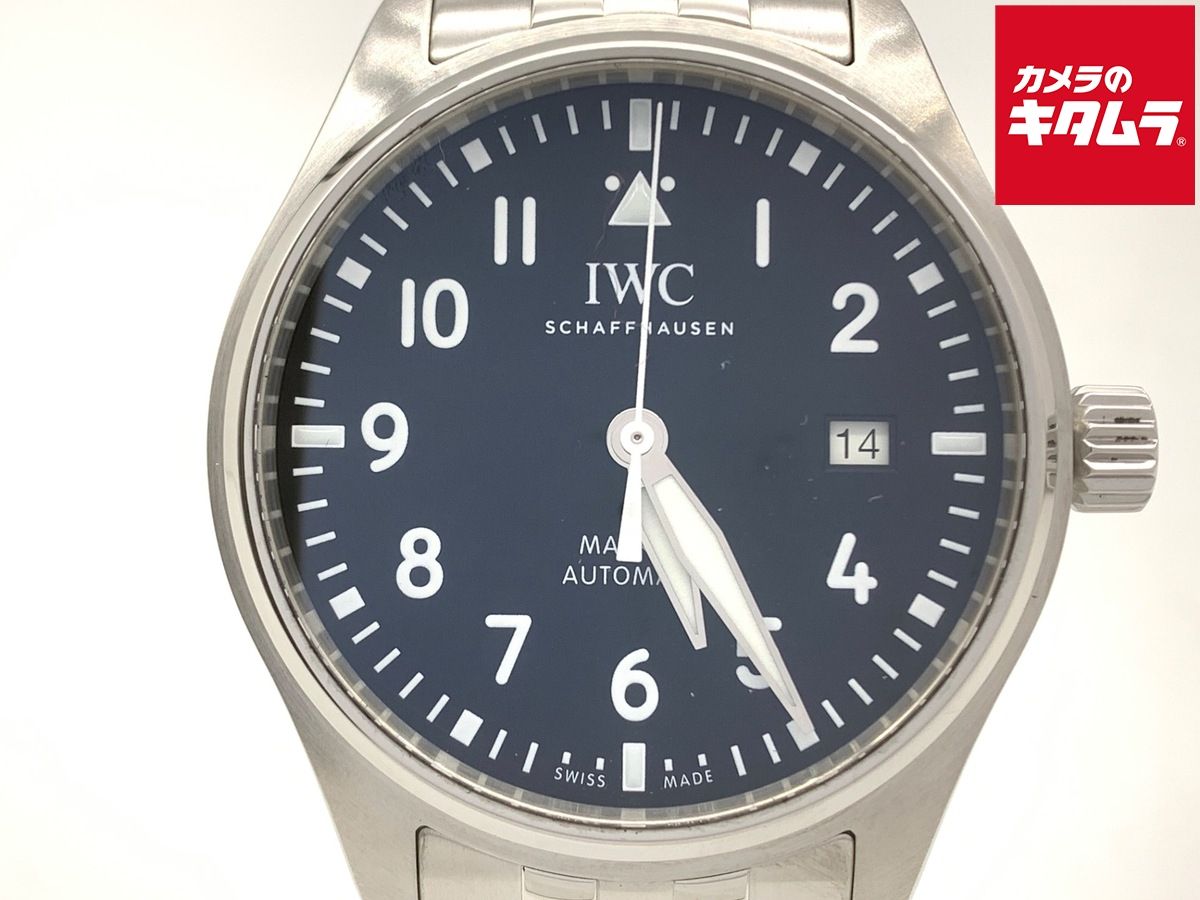 【中古】 【良品】 IWC パイロットウォッチ マークXX ブラック IW328202 ステンレススティール