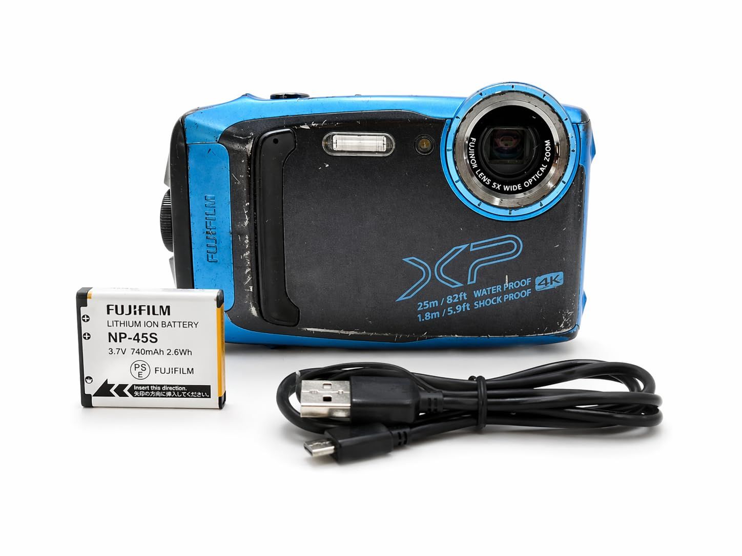 富士フイルム XP140 スカイブルー 防水コンデジ 動作確認済み 実用良好 