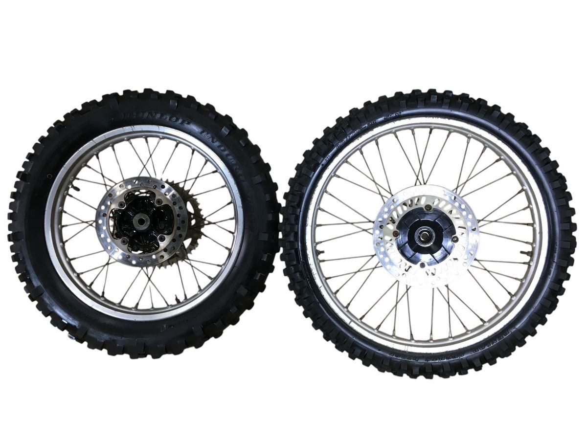 HIONDA　XLR250　BAJA　バハ　MD22　前後　ホイール　セット　ディスク付　タイヤバリ山　レストア　流用　ＯＨにも（中古）2901-Z4930