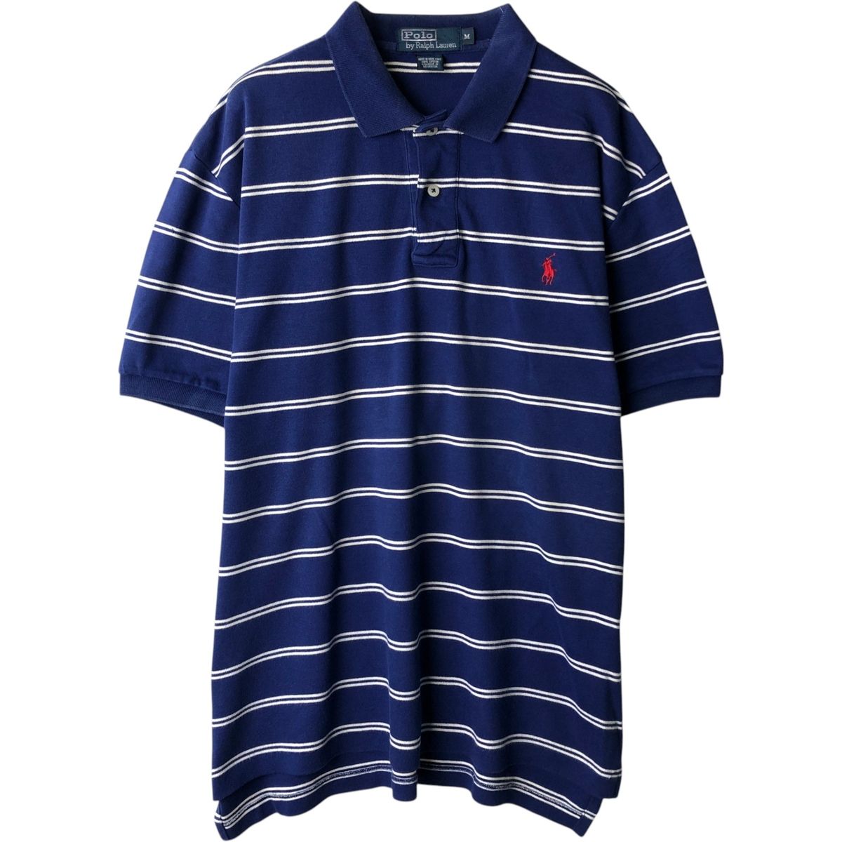 古着 ラルフローレン Ralph Lauren POLO by Ralph Lauren 半袖 ボーダー ポロシャツ メンズM相当/eaa637463