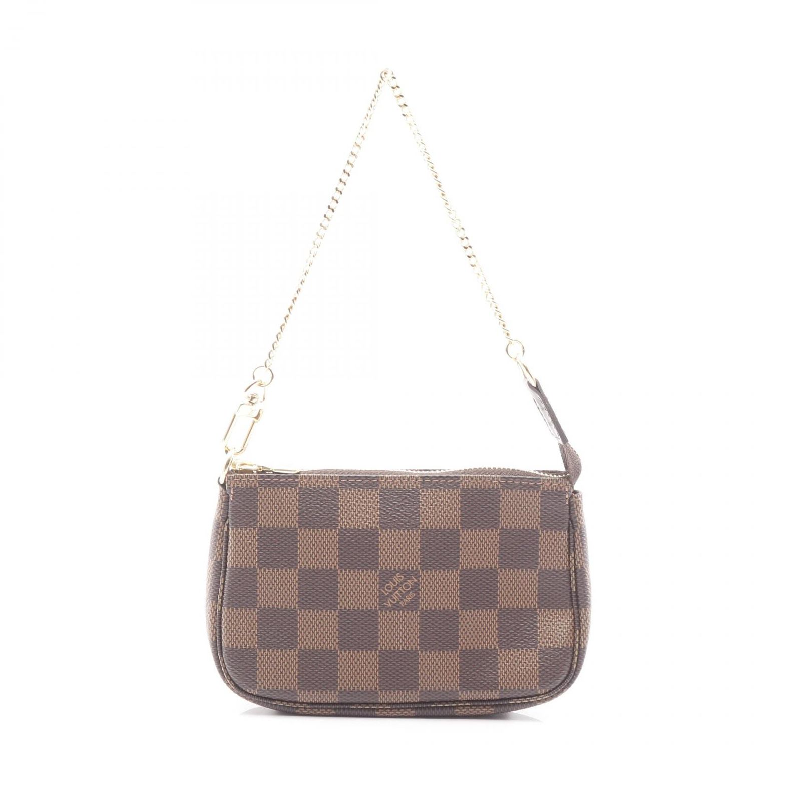 ルイ・ヴィトン LOUIS VUITTON ハンドバッグ ミニポシェットアクセソワール N58009 PVCコーティングキャンバス レザー ミニ・ポシェット・アクセソワール レディース