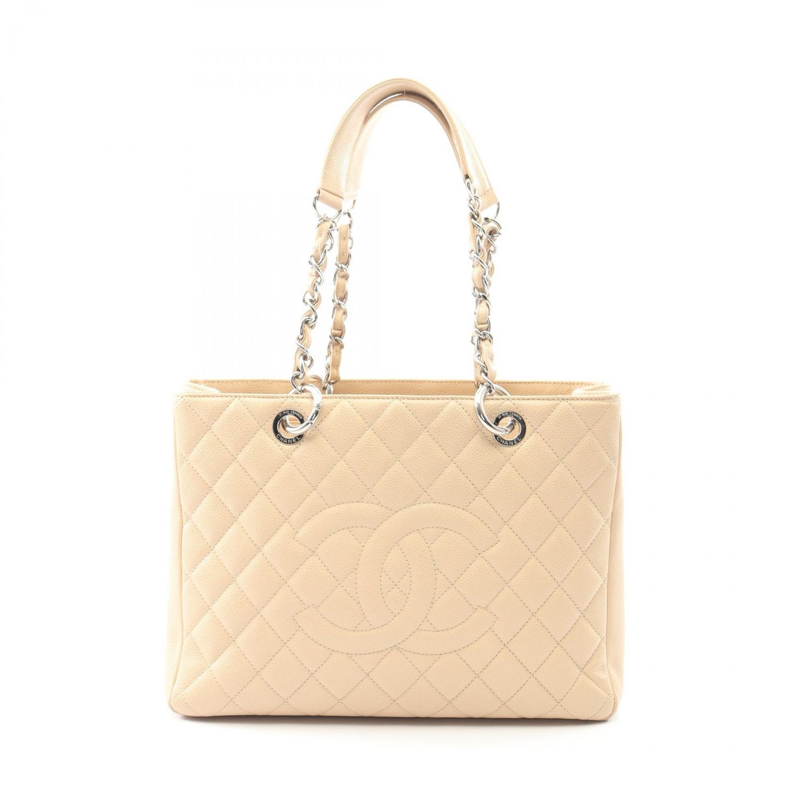 シャネル CHANEL トートバッグ マトラッセ グランドショッピング GST クリーム キャビアスキン(グレインドカーフ) GST チェーントート レディース Used B 184,400円