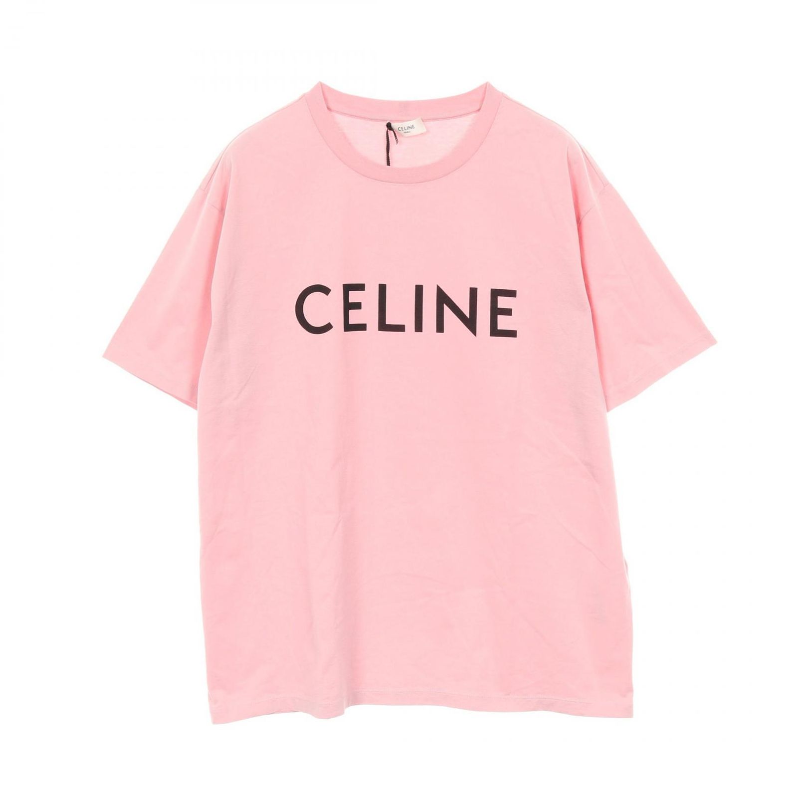 セリーヌ CELINE カットソー ルーズ 2X681671Q ピンク コットン Tシャツ メンズ 未使用