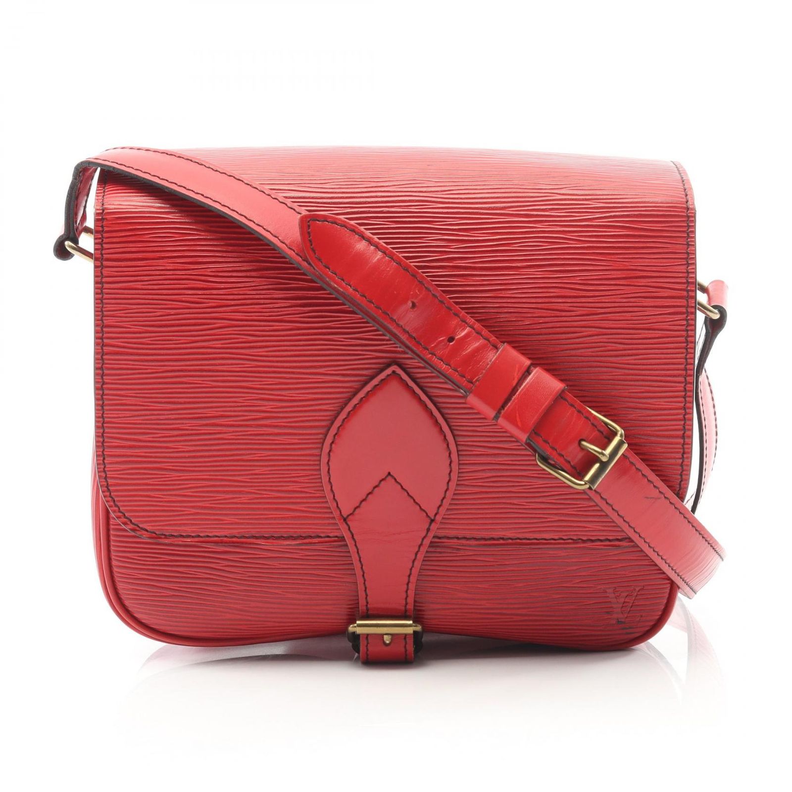 ルイ・ヴィトン LOUIS VUITTON ショルダーバッグ カルトシエール エピ カスティリアンレッド M52247 カスティリアンレッド レザー カルトシエール レディース Used B