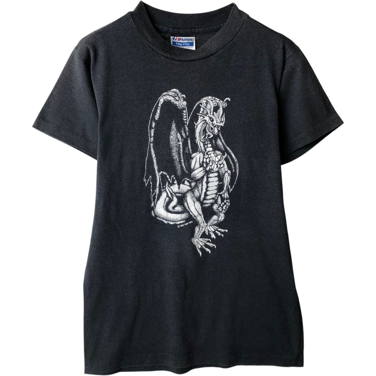 古着 80年代 ヘインズ Hanes Fifty-Fifty 青タグ プリントTシャツ USA製 メンズS相当 ヴィンテージ/eaa639045