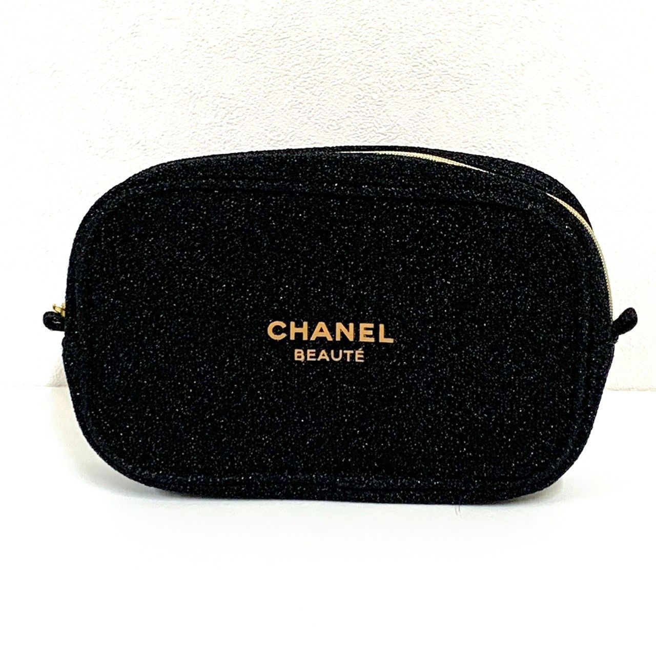 CHANEL BEAUTE】シャネル/ ブラックラメポーチ ノベルティ - メルカリ