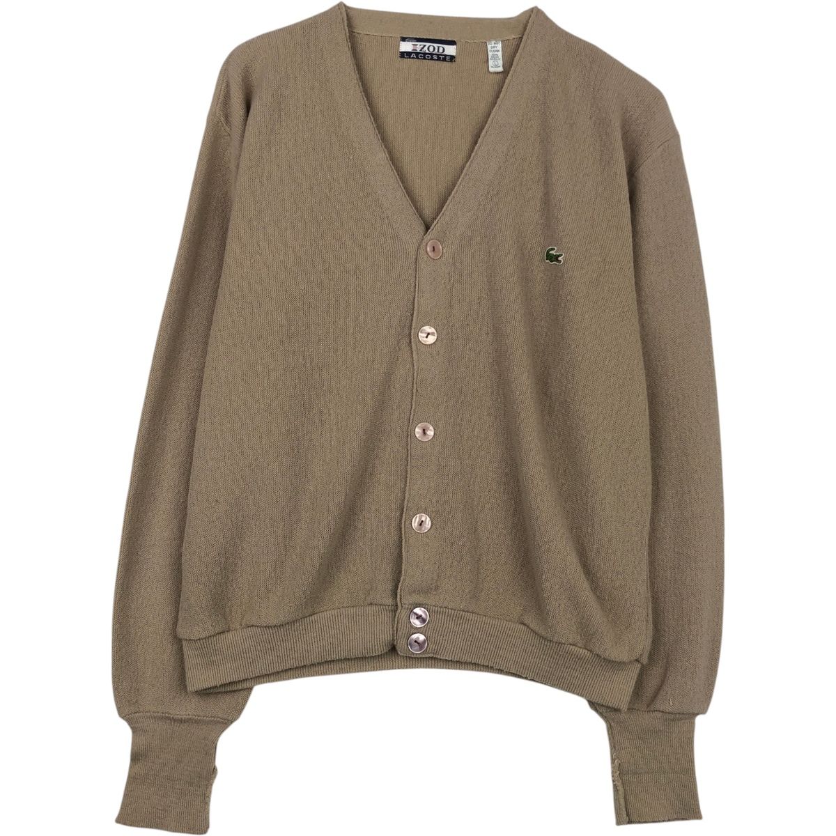 古着 70年代~ ラコステ LACOSTE IZOD アクリルニットカーディガン USA製 メンズL相当 ヴィンテージ/eaa639627