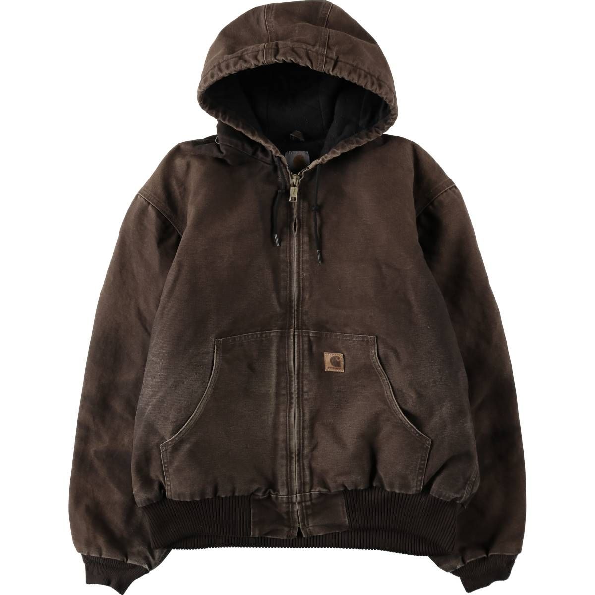古着 カーハート Carhartt アクティブジャケット 中綿入り ダックフルジップパーカー メンズL相当/eaa636562