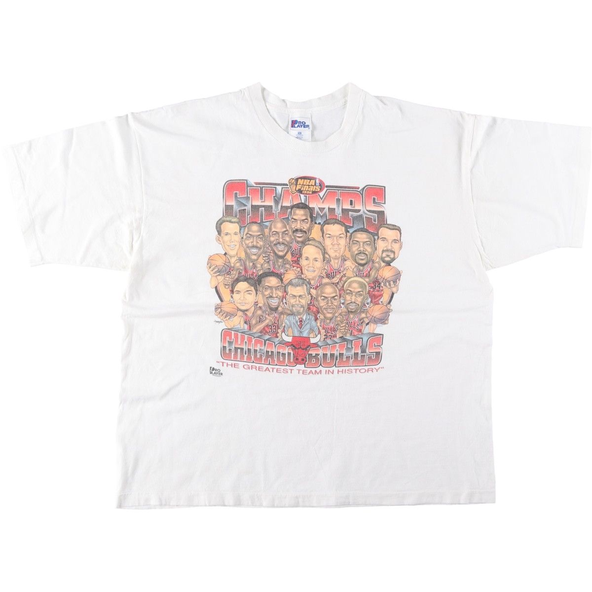 古着 90年代 PRO LAYER NBA CHICAGO BULLS シカゴ ブルズ スポーツプリントTシャツ USA製 メンズXXL相当 ヴィンテージ/eaa638455