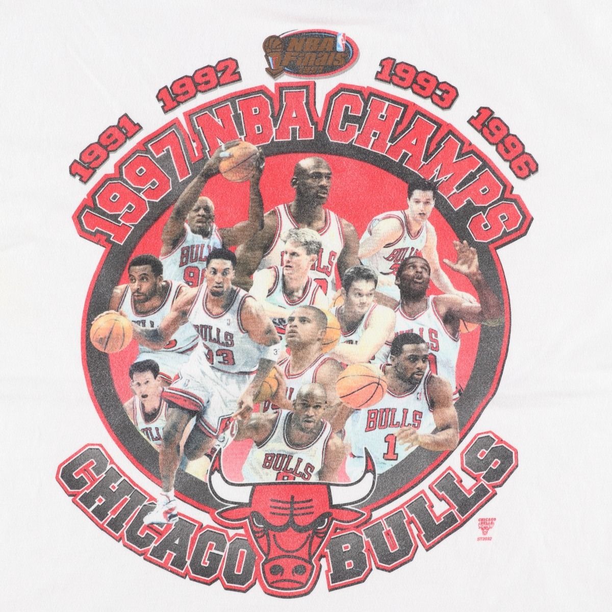 古着 90年代 スターター Starter NBA CHICAGO BULLS シカゴ ブルズ スポーツプリントTシャツ USA製 メンズL相当 ヴィンテージ/eaa638456