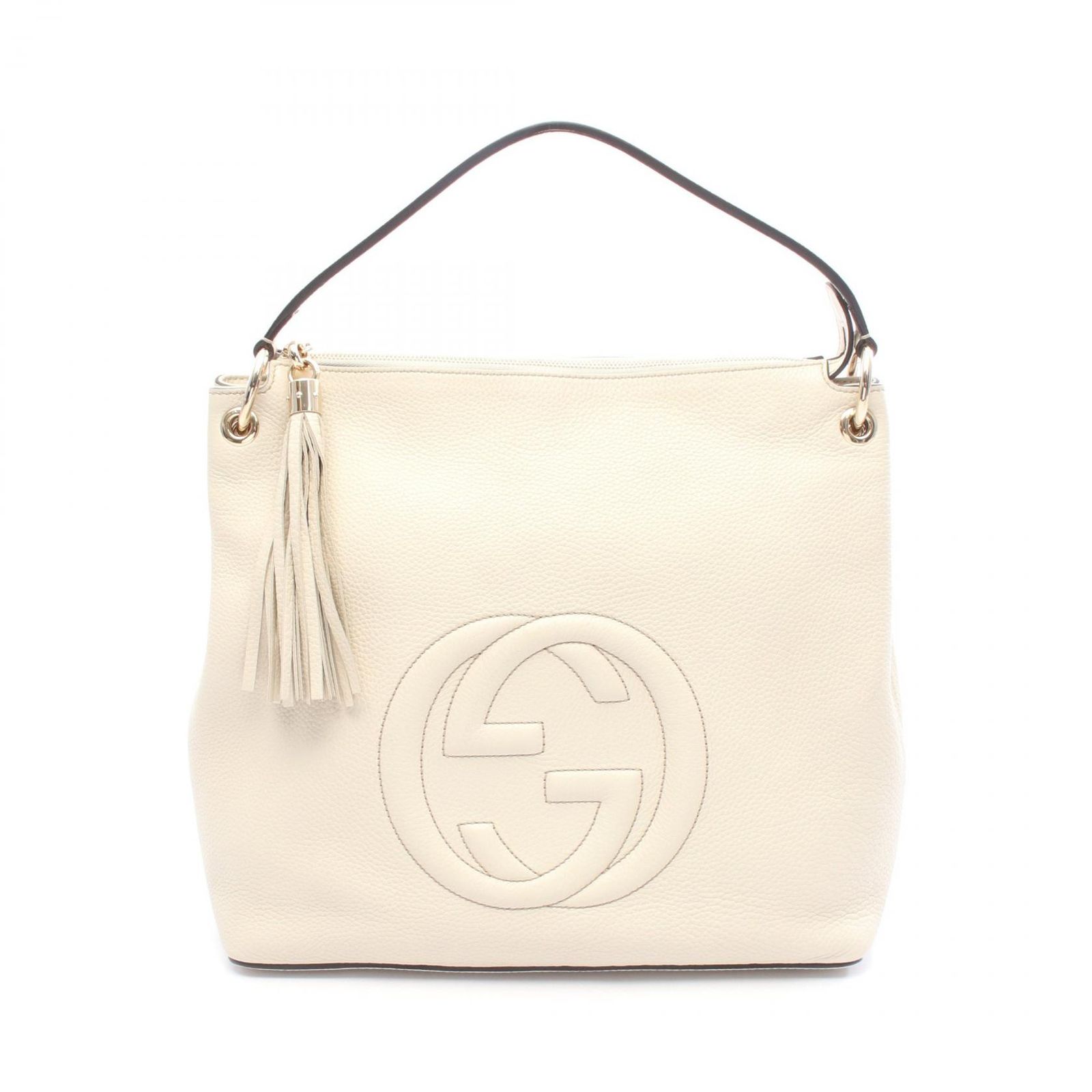 グッチ GUCCI ショルダーバッグ ソーホー 408825 オフホイワイト レザー ソーホー ショルダーバッグ レディース Used A