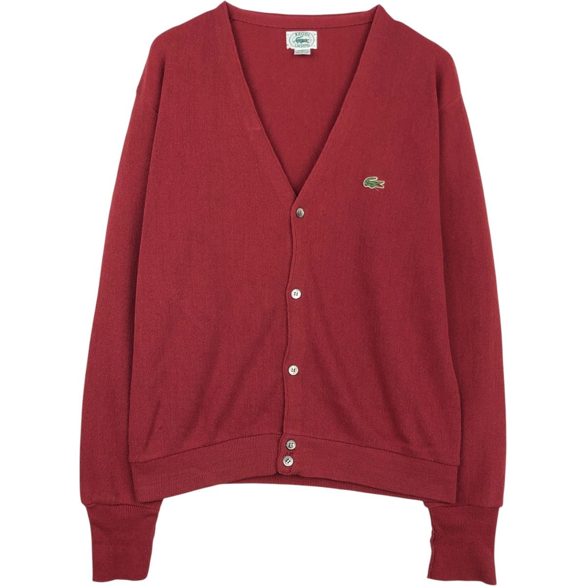古着 80~90年代 ラコステ LACOSTE IZOD アクリルニットカーディガン