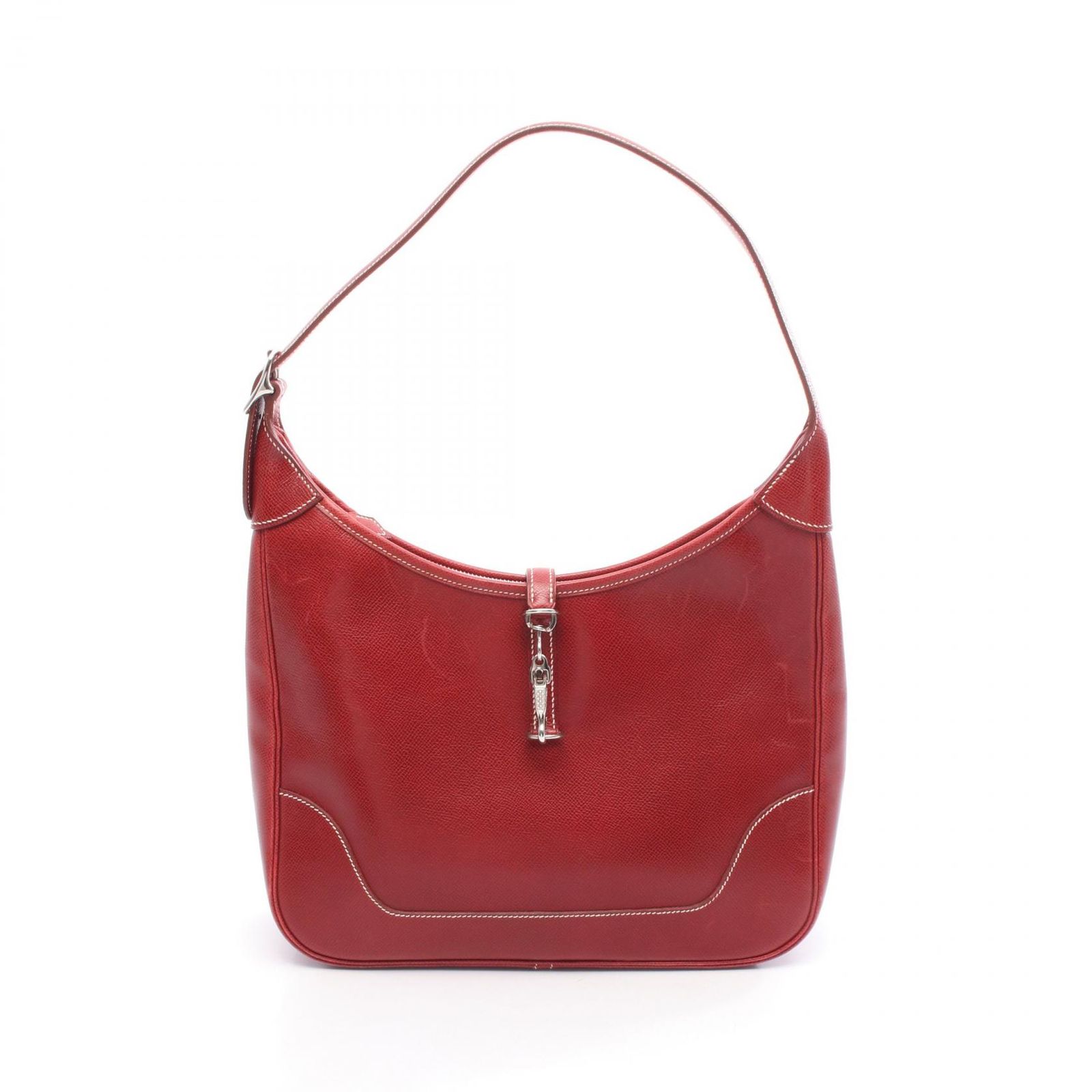 エルメス HERMES ショルダーバッグ トリム31 ルージュ系 レザー トリム31 レディース Used B