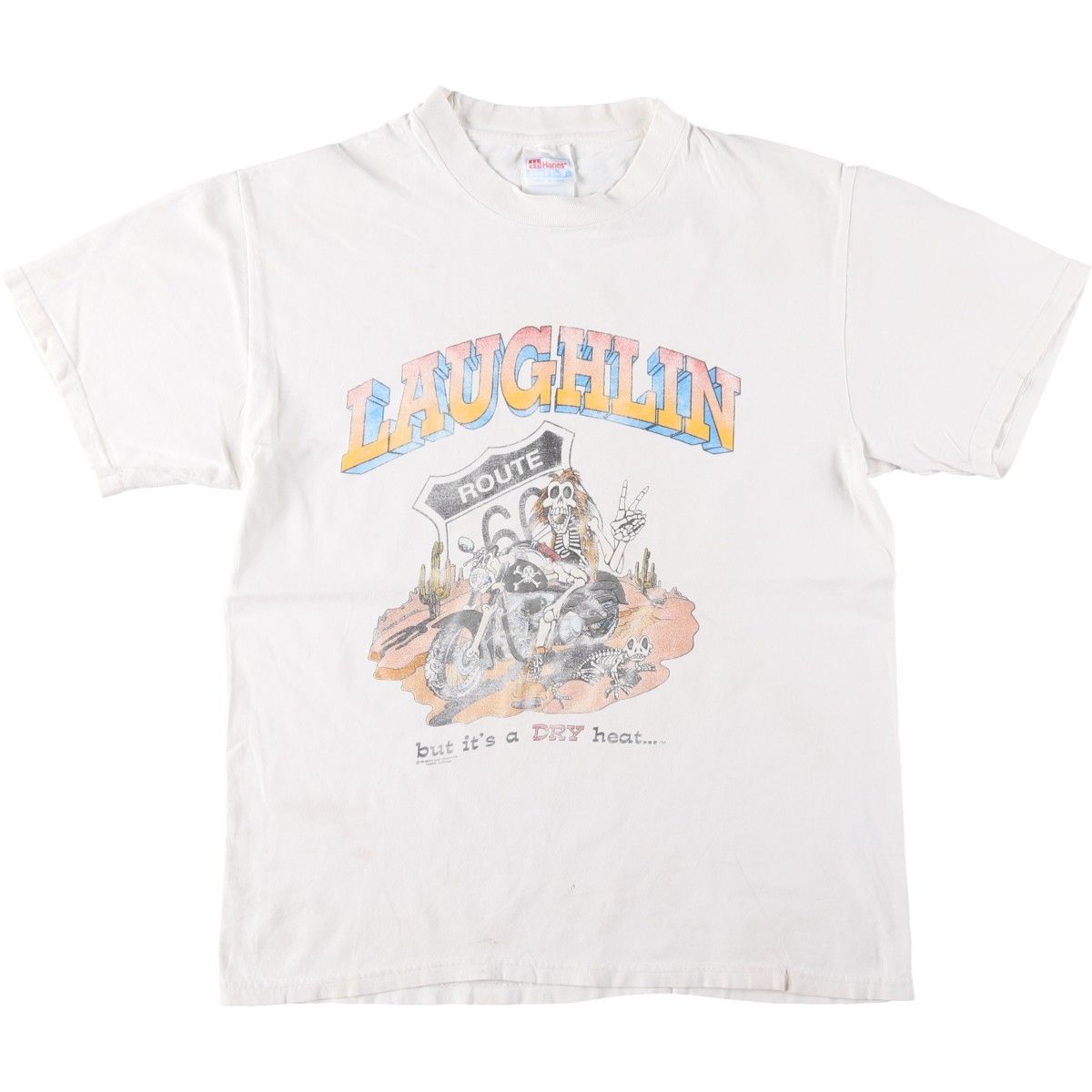 古着 90年代 ヘインズ Hanes ドクロ柄 スカル柄 モーターサイクル バイクTシャツ メンズM相当 ヴィンテージ/eaa638459