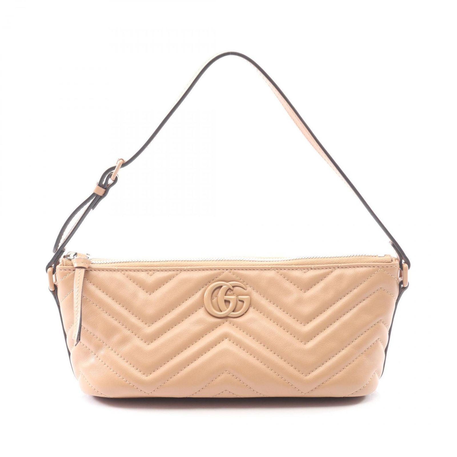 グッチ GUCCI ハンドバッグ GGマーモント 739166 ベージュ レザー GGマーモント ハンドバッグ レディース Used A