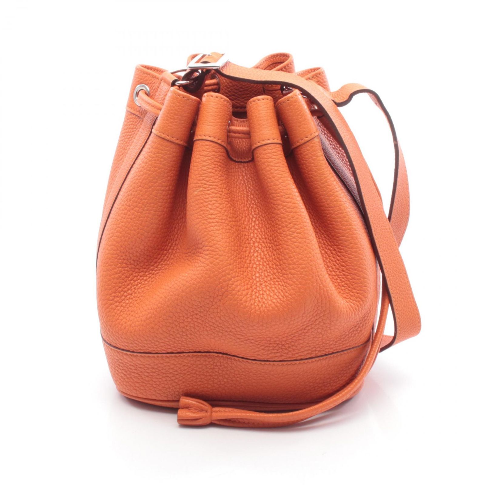 エルメス HERMES ショルダーバッグ マーケットPM オレンジ レザー マーケットPM オレンジ レディース Used A