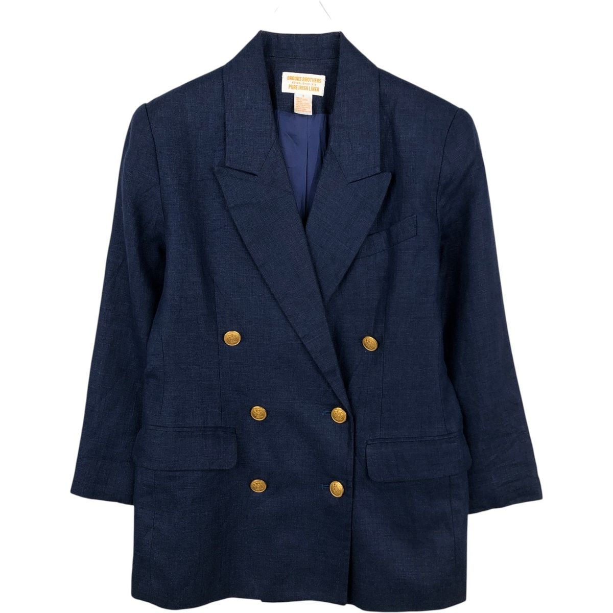 古着 ブルックスブラザーズ Brooks Brothers ピークドラペル ダブルブレスト 紺ブレザー テーラードジャケット レディースM相当/eaa640197
