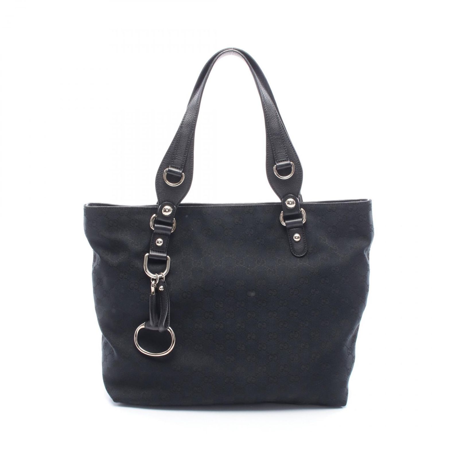 グッチ GUCCI トートバッグ アイコンビット グッチシマ 229852 ブラック キャンバス ホースビット トートバッグ レディース Used A
