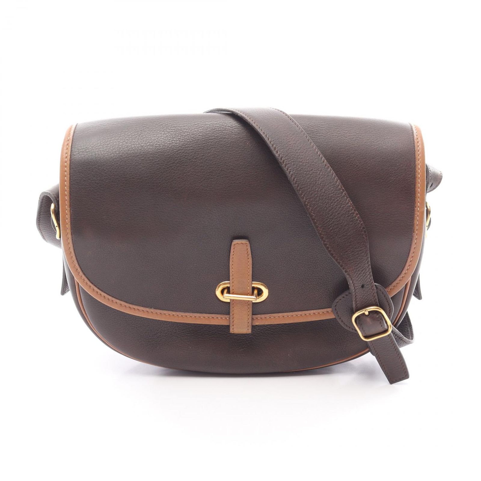 エルメス HERMES ショルダーバッグ バルドゴルフ エベンヌ レザー バルド ゴルフ エベンヌ レディース Used A