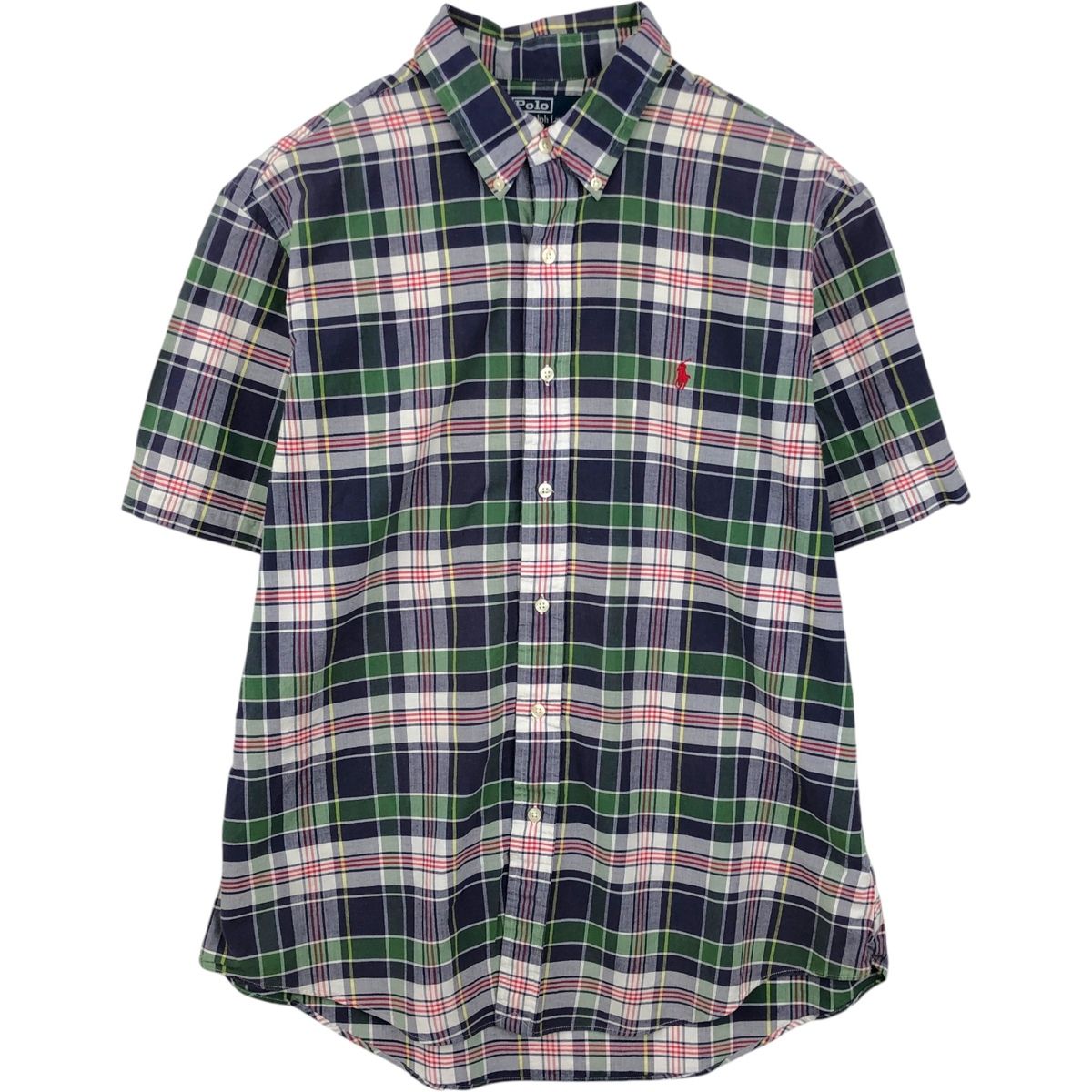 古着 ラルフローレン Ralph Lauren POLO by Ralph Lauren 半袖 ボタンダウン チェックシャツ メンズXL相当/eaa637724