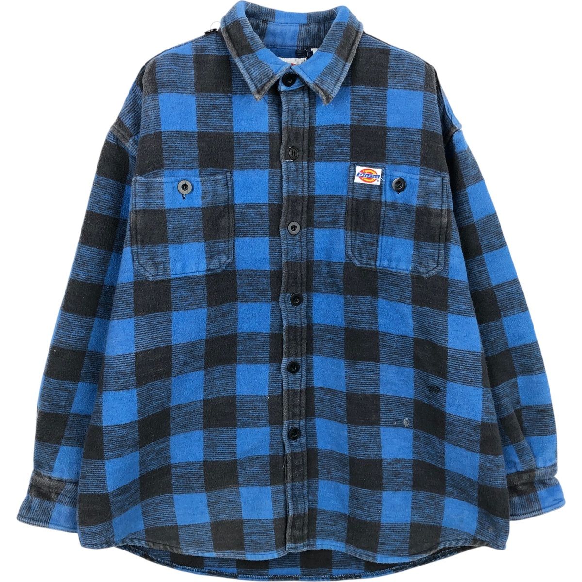 古着 90年代 ディッキーズ Dickies バッファローチェック 長袖 ヘビーネルチェックシャツ メンズL相当 ヴィンテージ/eaa637904