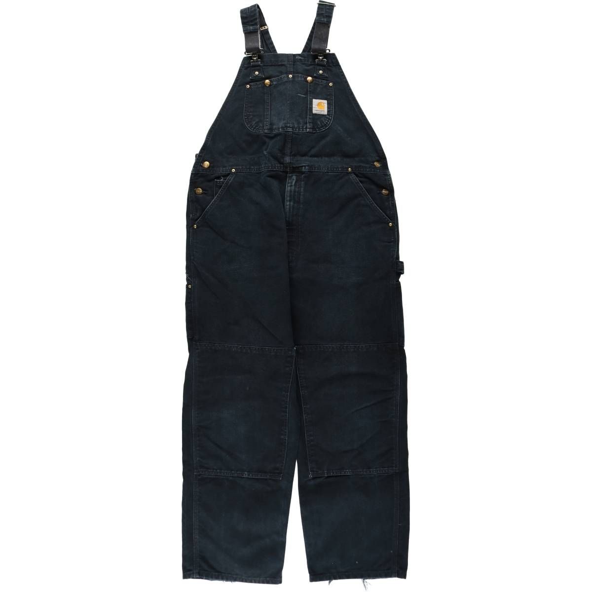 希少USA 古着 カーハート ダック地 ダブルニー ビッグ オーバーオール 古着 ビッグサイズ カーハート Carhartt ダブルニー ダック