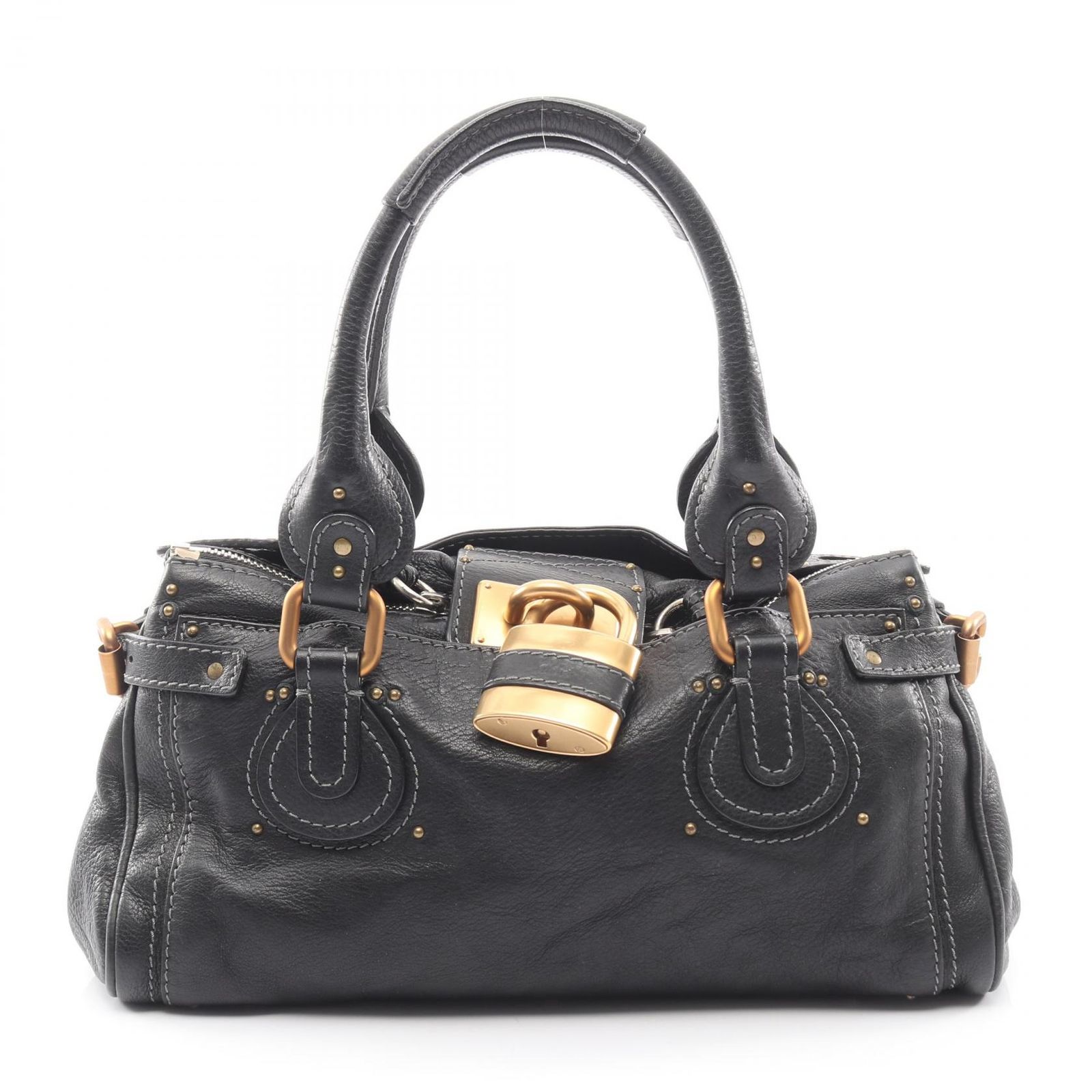 クロエ Chloe ハンドバッグ パディントン ブラック レザー パディントン レディース Used A