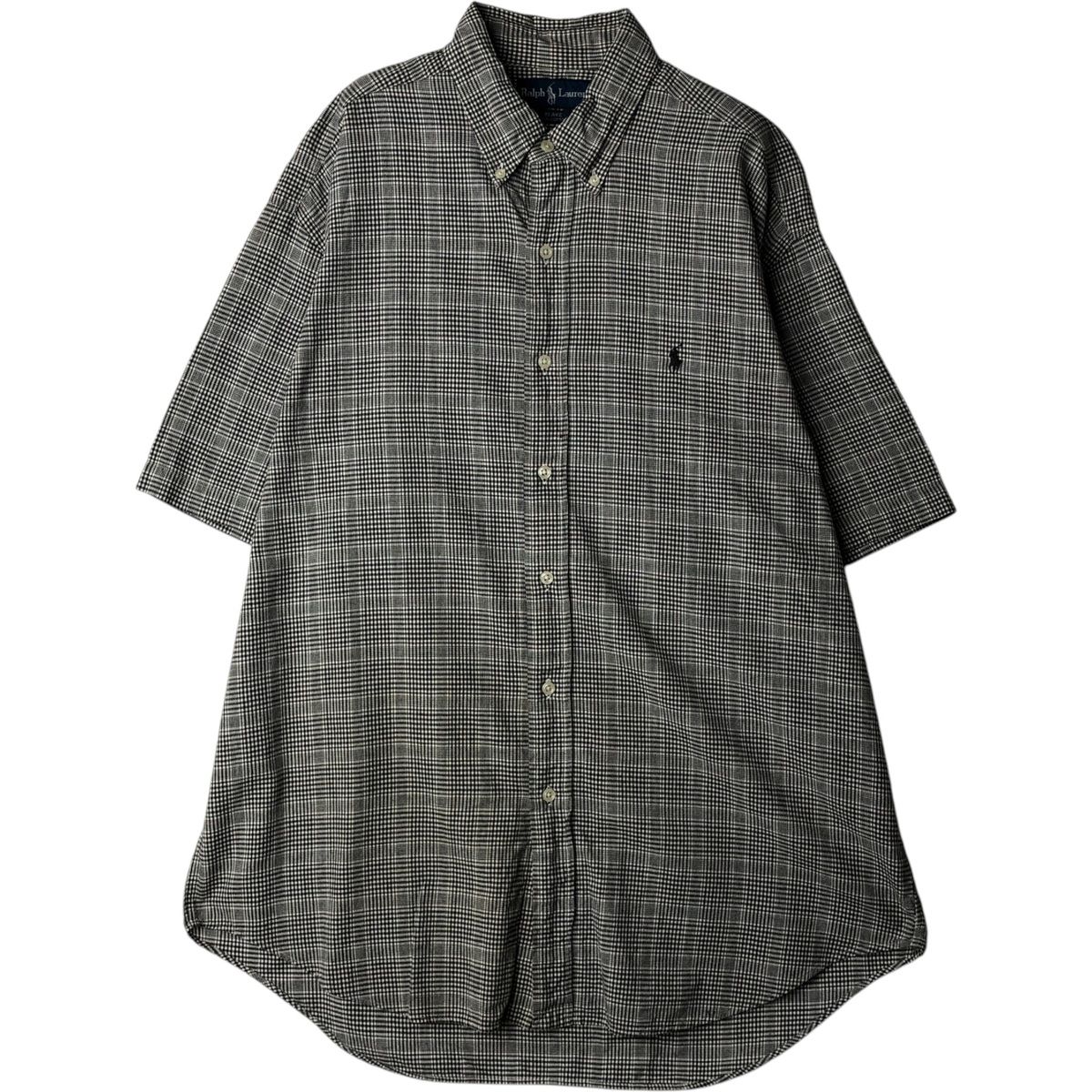 古着 ラルフローレン Ralph Lauren BLAKE 半袖 ボタンダウン チェックシャツ メンズL相当/eaa640682
