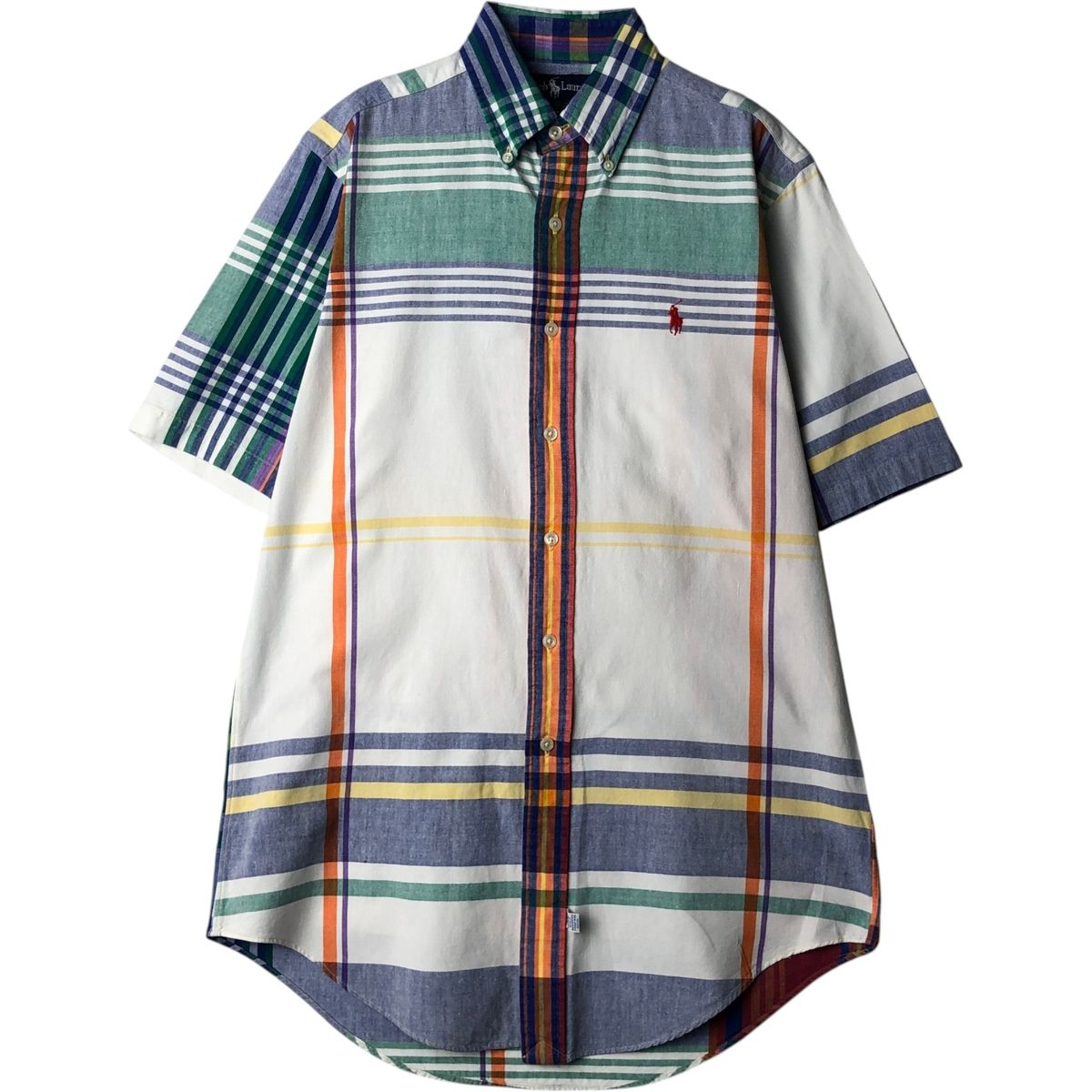 古着 ラルフローレン Ralph Lauren 半袖 ボタンダウン チェックシャツ メンズS相当/eaa640688