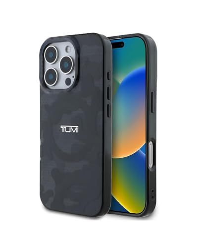 TUMI iPhone16Pro用ケース MagSafe対応 迷彩プリント 二層構造（PC＋TPU）｜耐衝撃・軽量・滑りにくい｜ワイヤレス充電対応 (グレイ) shu fd39b1a5