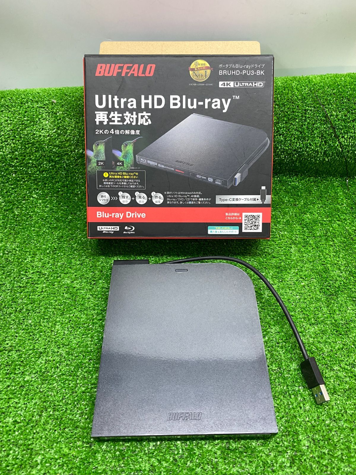 BUFFALO バッファロー ポータブルBlu-rayドライブ BRUHD-PU3-BK 