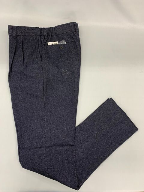 新品 定価1.65万 高級ブランド 英国ブランド 百貨店ブランド 特価セール パンツ ズボン トラウザーズ S M L XL 3L ABM AL ABS AS 綿 コットン 毛 ウール ポリエステル ジーンズ風柄 メンズ 春 夏 秋 カジュアル 284