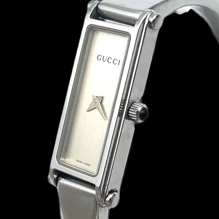 新品電池 稼働品 GUCCI グッチ レディース腕時計 1500L スクエア型