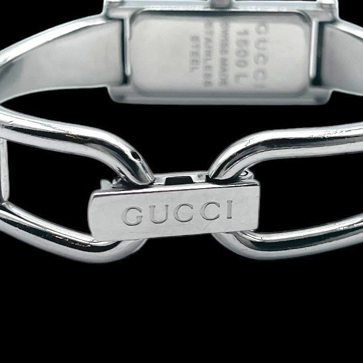 新品電池 稼働品 GUCCI グッチ レディース腕時計 1500L スクエア型