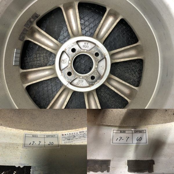 希少】ワタナベ 社外ホイール 17インチ 4本 7J4HPCD100+30/+40 