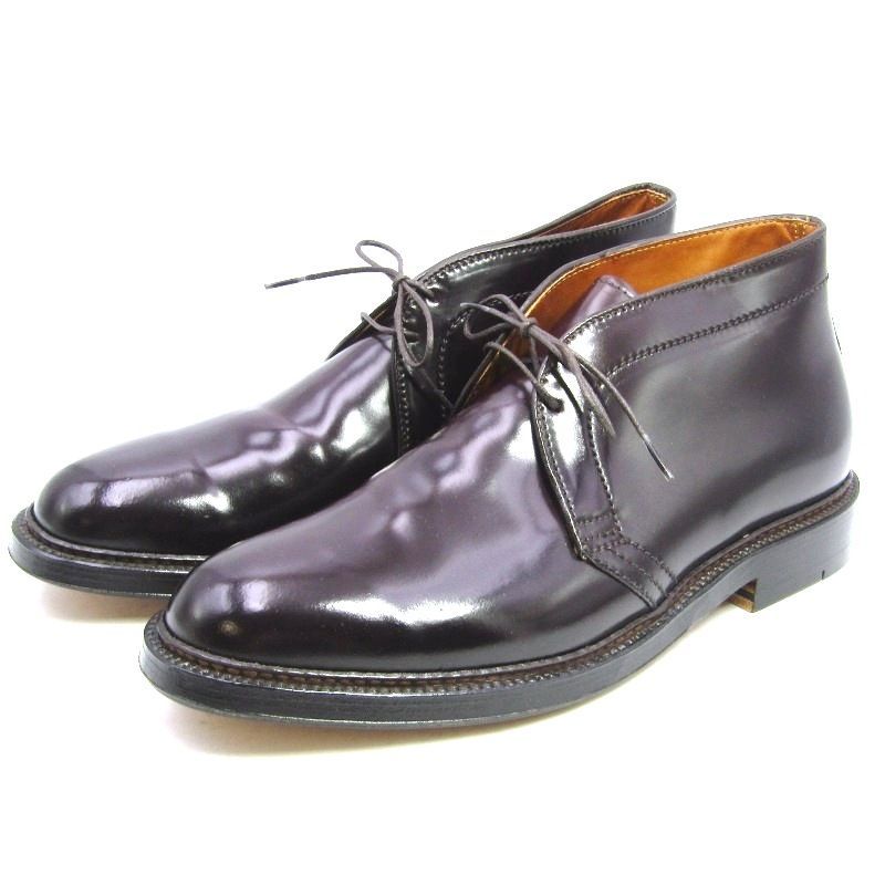 未使用 Alden オールデン US9.5D 27.5cm チャッカブーツ 1339 バリーラスト ホーウィン Chukka Boot #8 シェルコードバン 35005534