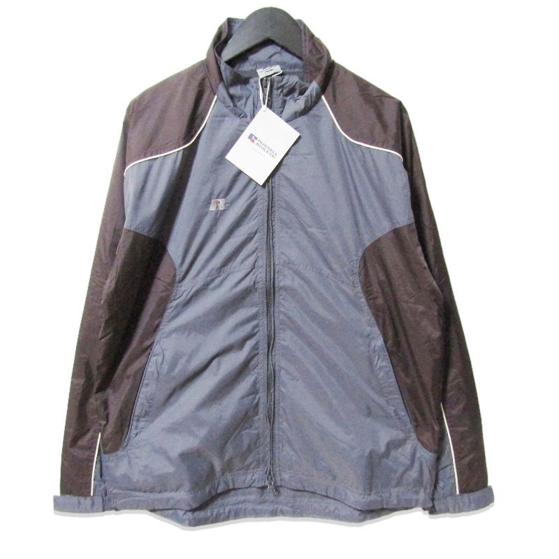 未使用 RUSSELL ATHLETIC ラッセル NYLON TRACK JACKET RC-24745 ナイロン トラックジャケット BLUE×GUNMETAL M 27113595