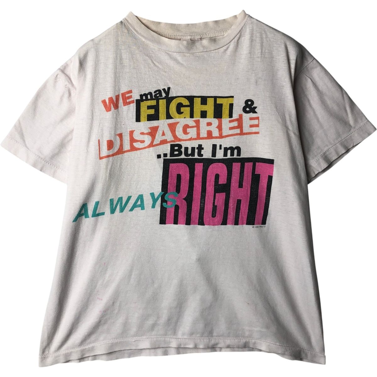古着 90年代 メッセージプリントTシャツ メンズL相当 ヴィンテージ/eaa636636