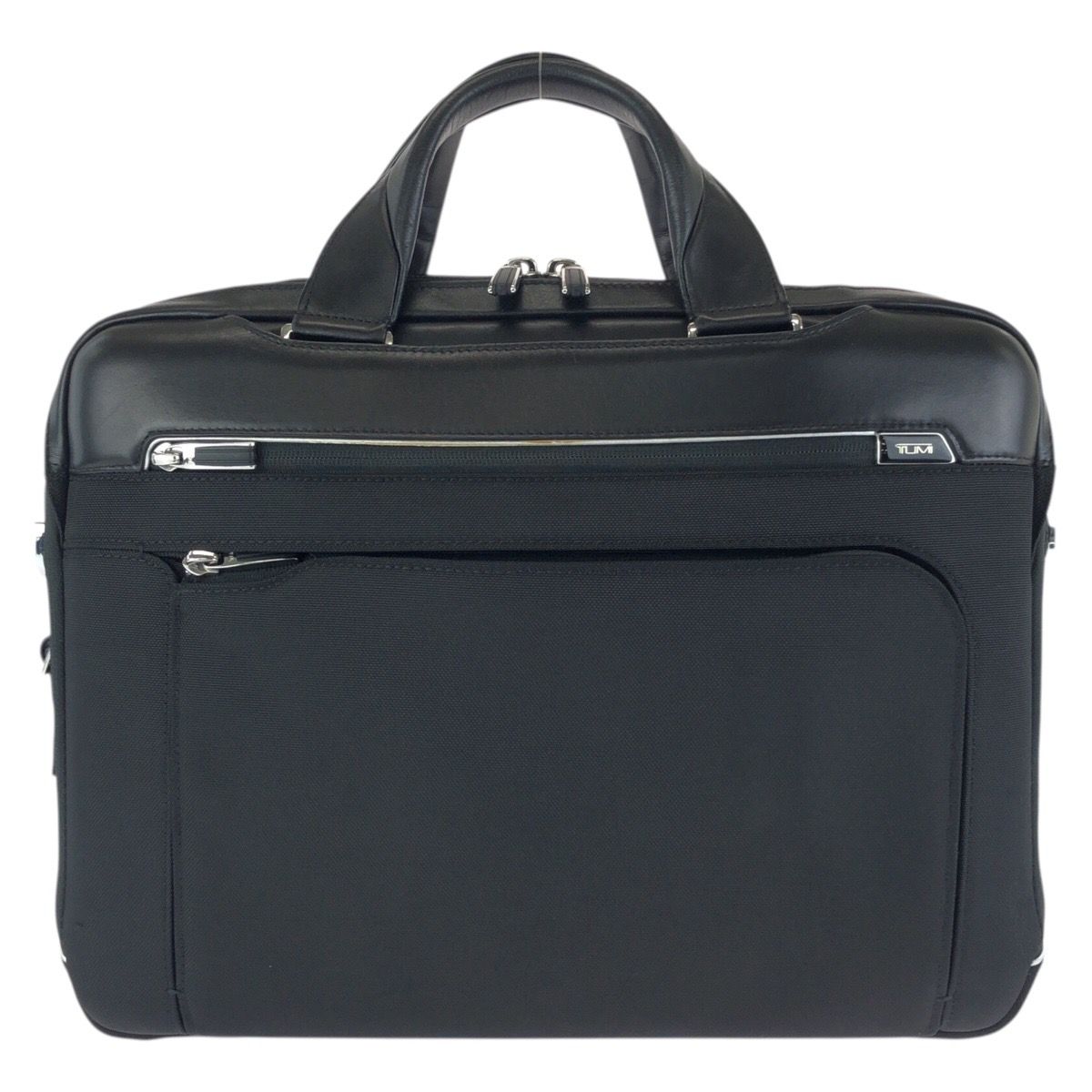 美品 TUMI トゥミ アリーヴェ ブラック 黒 シルバー金具 ポリエステル 