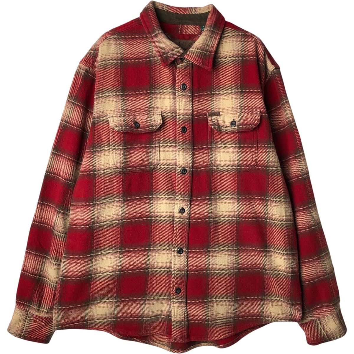 古着 オービス ORVIS ロゴパッチ 長袖 フランネルチェックシャツ メンズXL相当/eaa637913