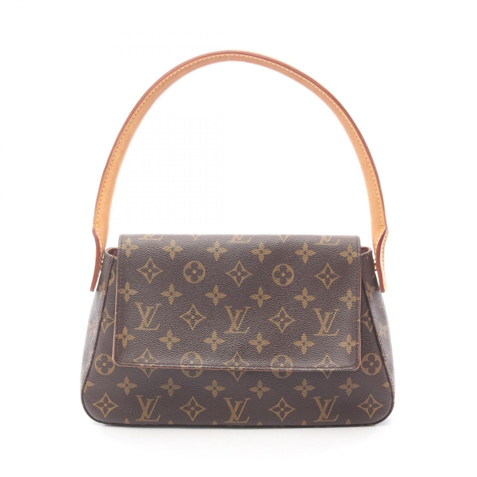 ルイ・ヴィトン LOUIS VUITTON ハンドバッグ ミニルーピング M51147 PVCコーティングキャンバス レザー ミニ・ルーピング レディース Used B