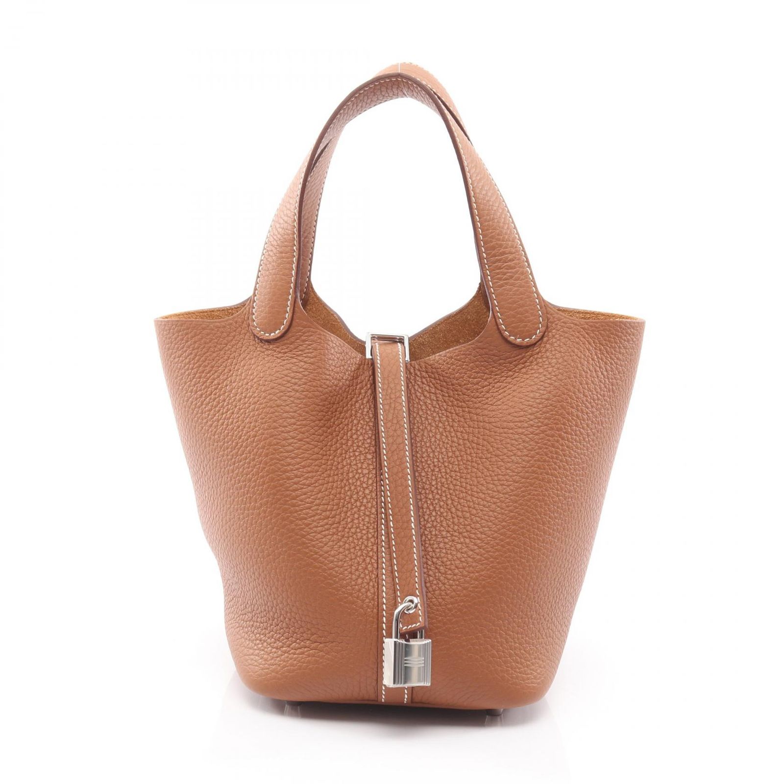 エルメス HERMES ハンドバッグ ピコタンロックPM ゴールド レザー ピコタンロックPM ゴールド レディース 未使用