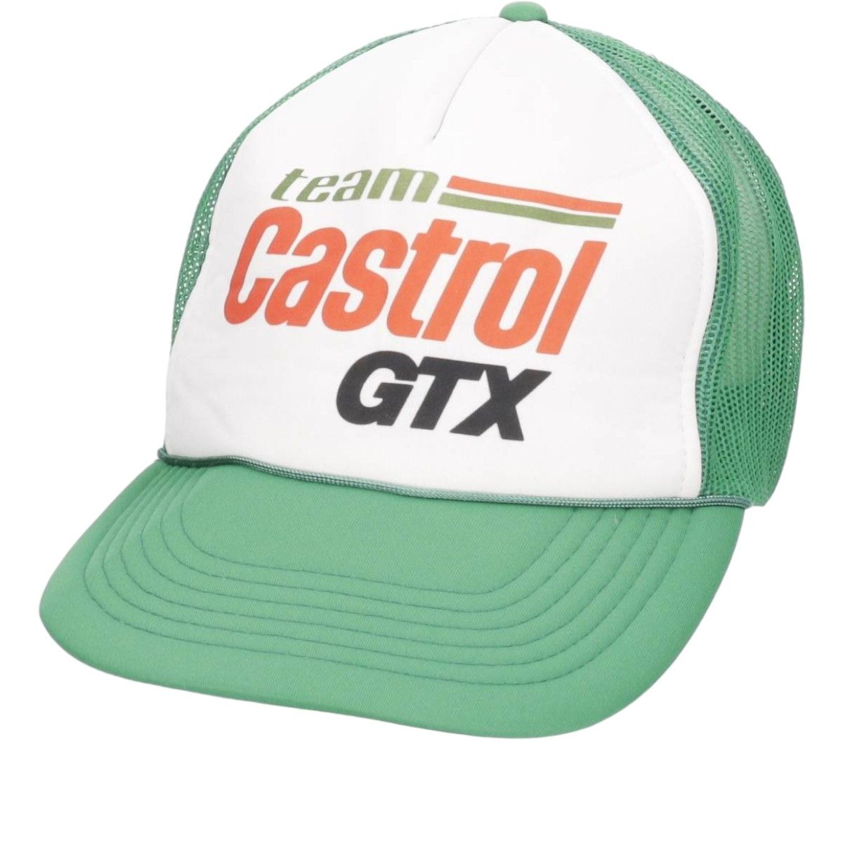 古着 Castrol GTX カストロールGTX トラッカーキャップ アドバタイジング メッシュキャップ フリーサイズ相当/gaa006878