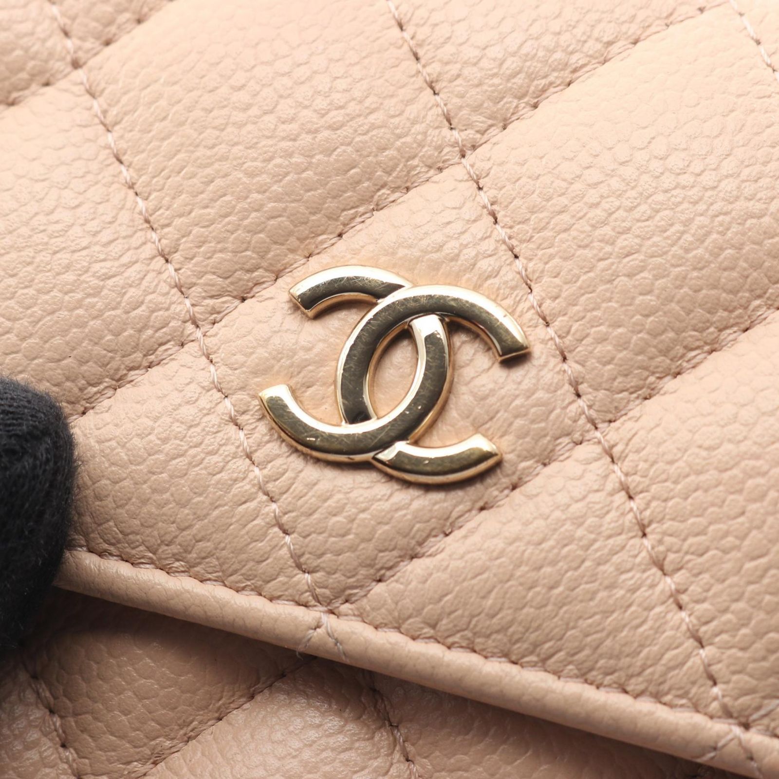 シャネル CHANEL ミニマトラッセ ショルダーバッグ バッグ レザー カーフ（牛革） レディース ベージュ系 【中古】 中古・古着通販】CHANEL (シャネル) ミニマトラッセショルダーバッグ